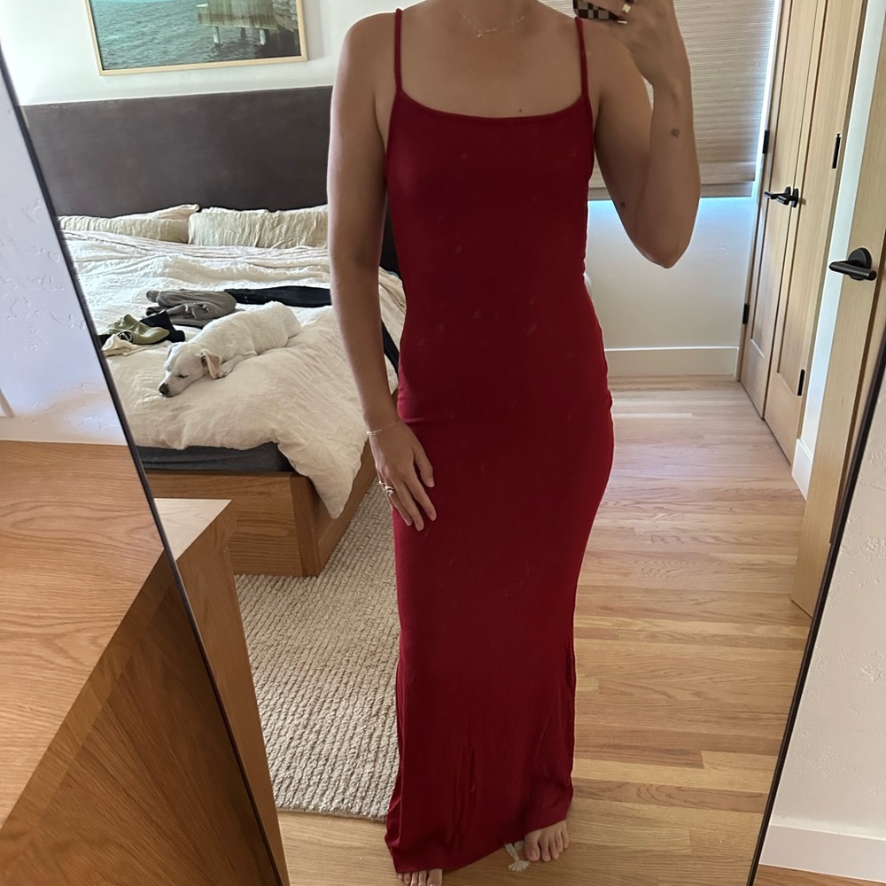 SKIMS Red Maxi Dress